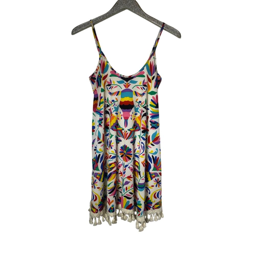 Judith March Colorful Tropical Bird Print Dress